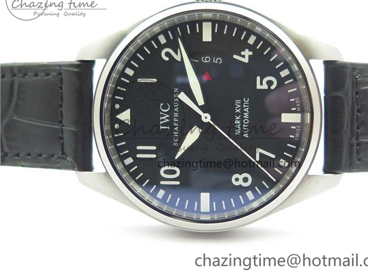 MIROTIME 0504 Affordable Mark XVII IW326501 FKF 1:1 Best Edition Black Dial on Black Leather Strap 7131